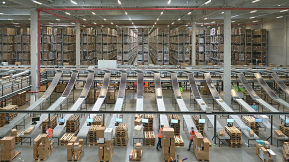 Interior of distribution center