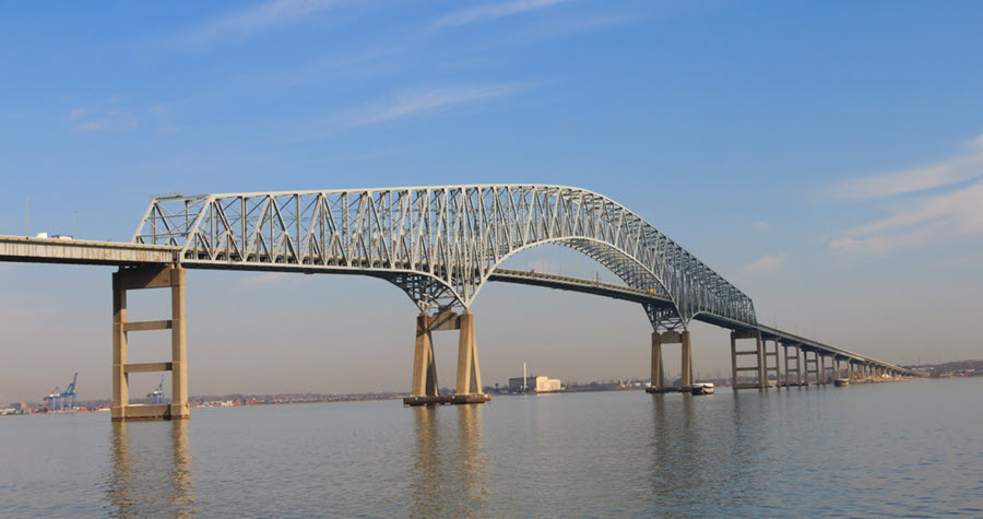 Photo of Baltimore Port's Francis Scott Key Bridge