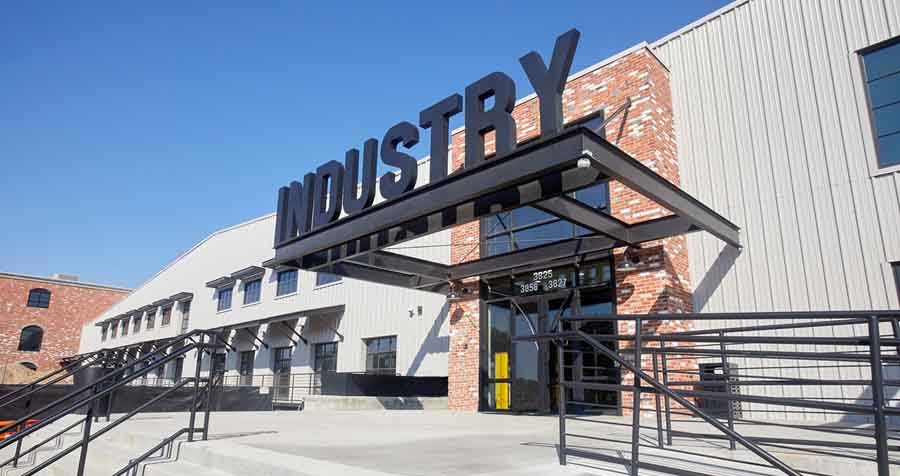 Exterior entrance of Industry Denver building