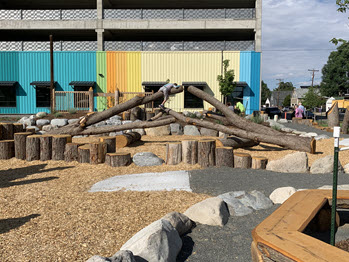 Colorful playground area