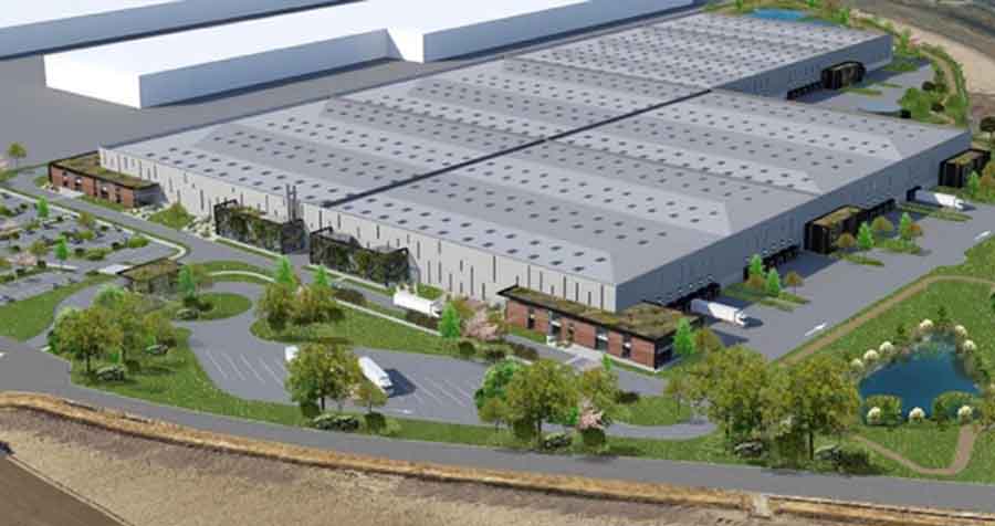 Rendering of Reau logistics center