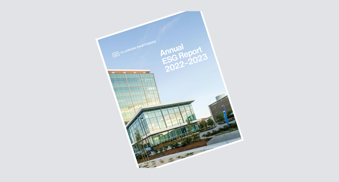 Cover image of Clarion's 2022 Annual ESG Report