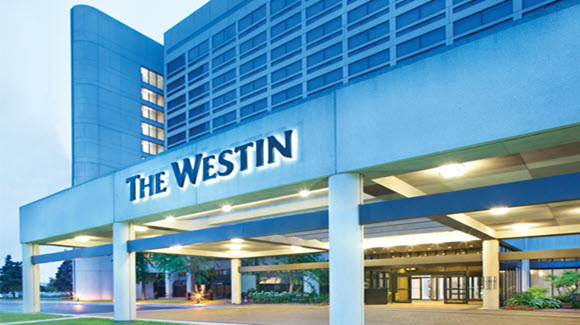 Front of a Westin hotel