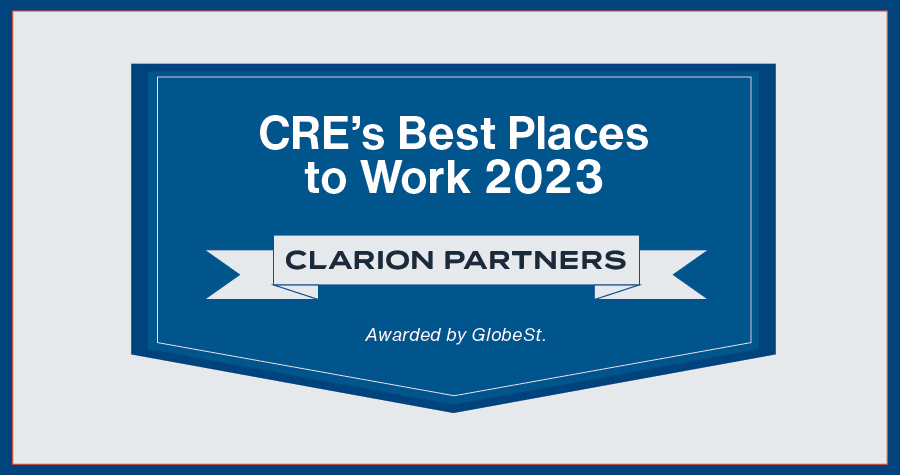 GlobeSt CRE's Best Places to Work 2023 Award